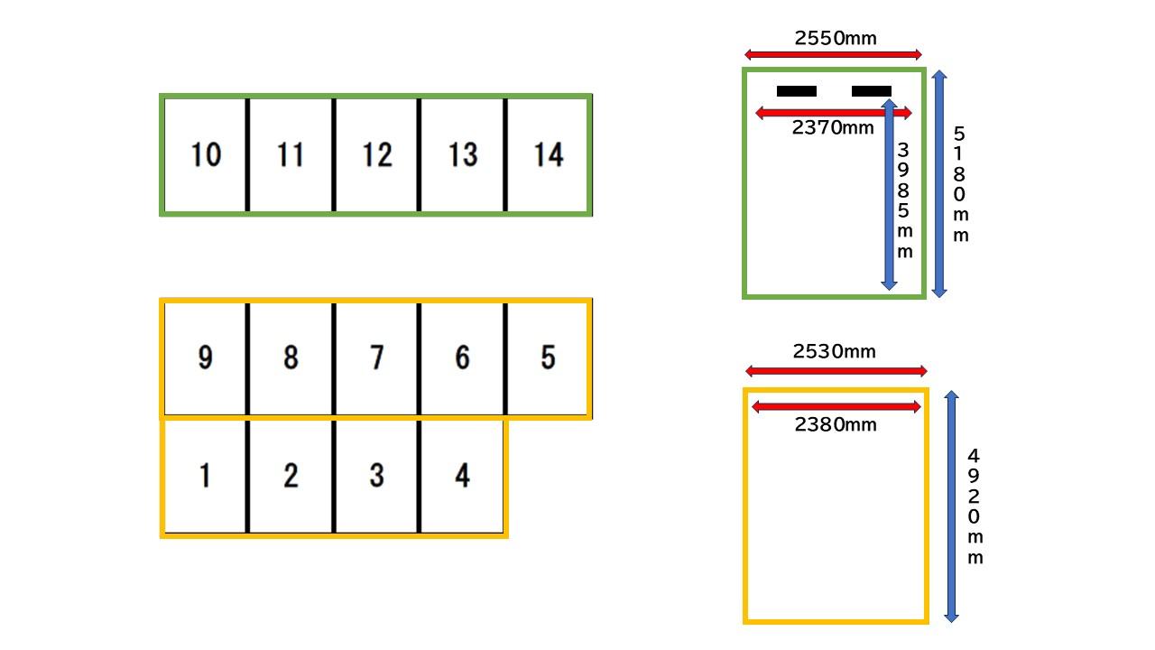 寺地2丁目Mパーキングの駐車配置図