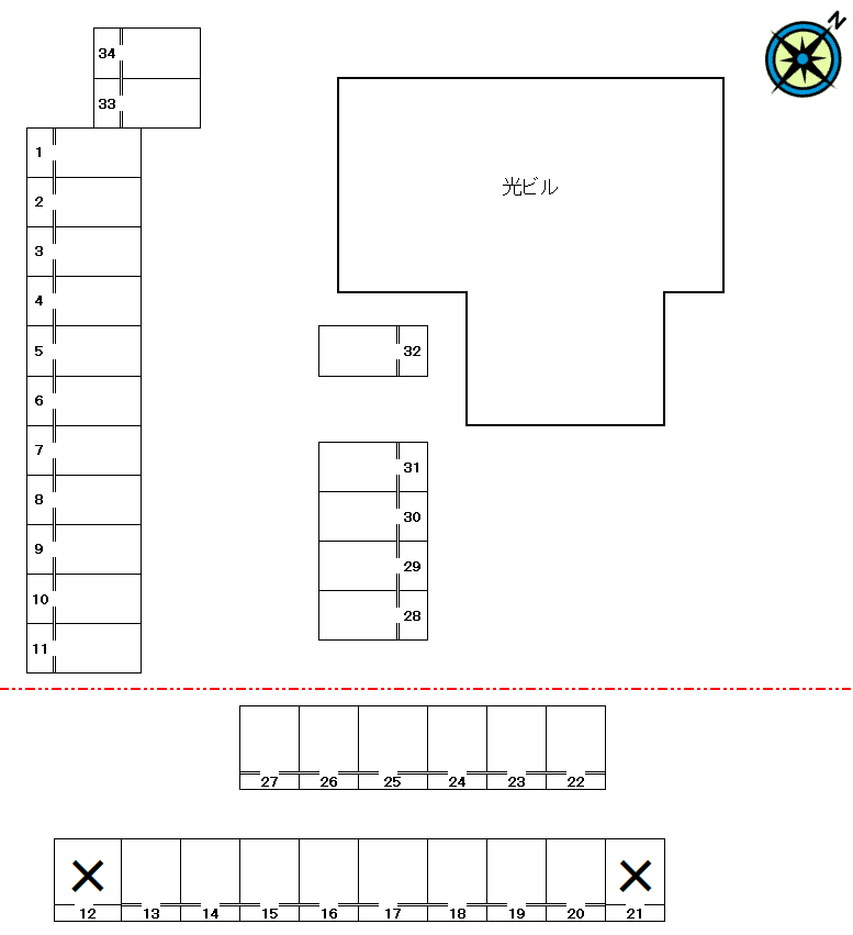 光ビルの駐車配置図