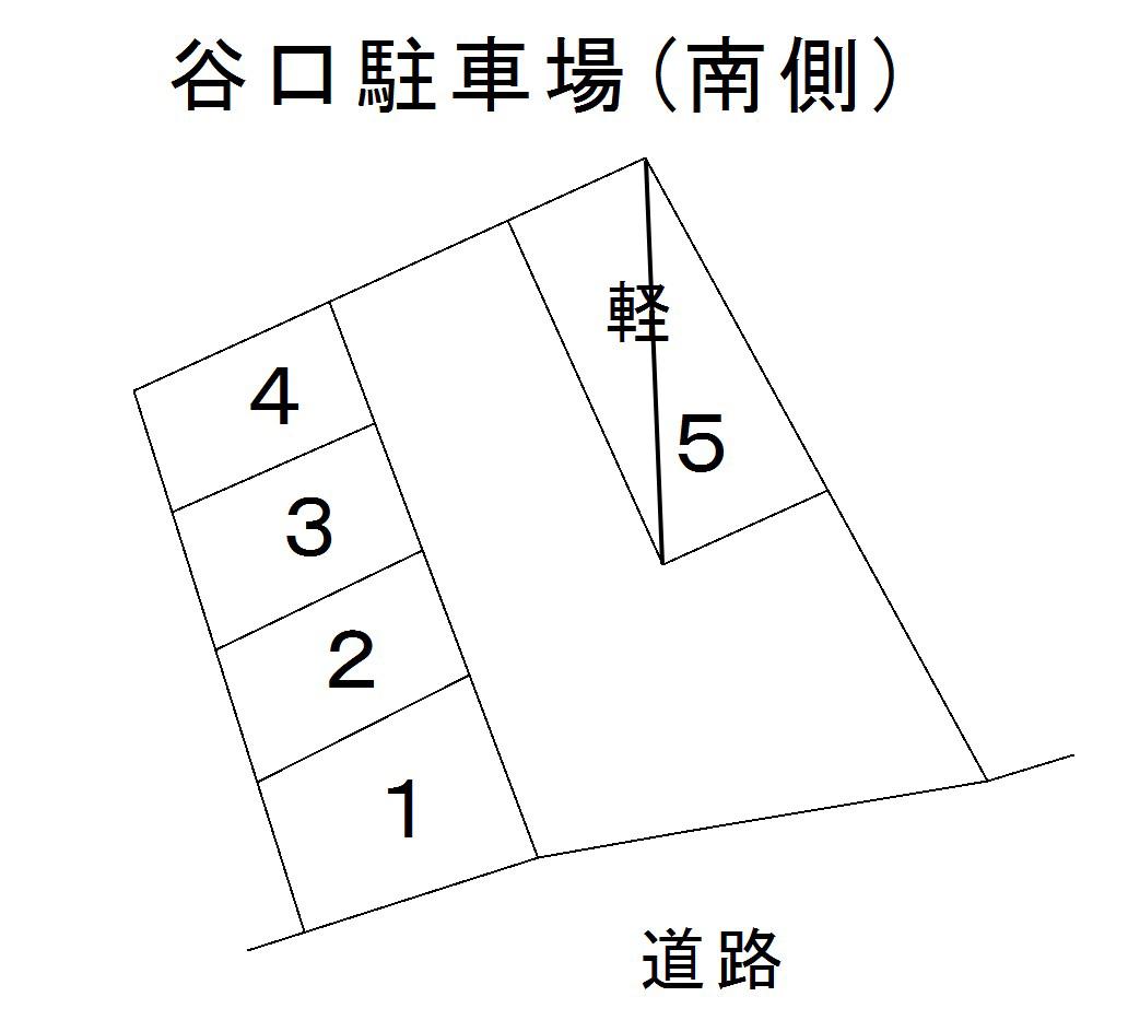 谷口駐車場(南側)の駐車配置図
