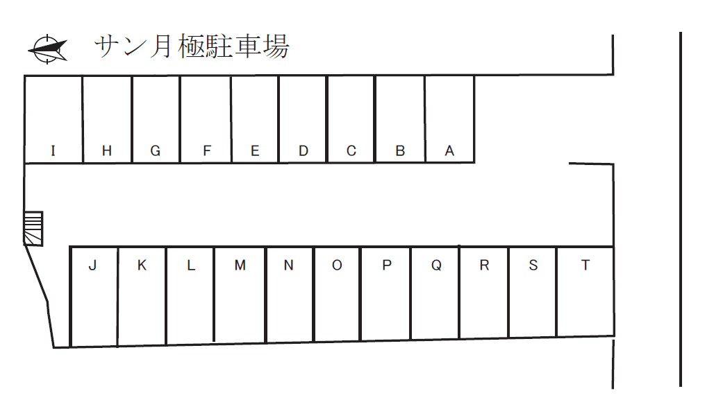 サン駐車場の駐車配置図