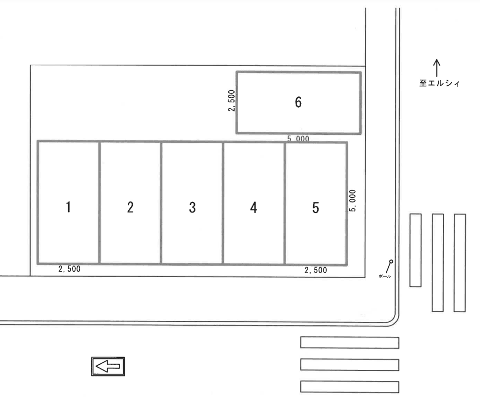 八日町月極駐車場の駐車配置図