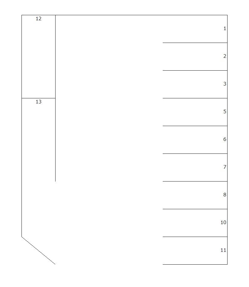 イダカヒルパーキングの駐車配置図