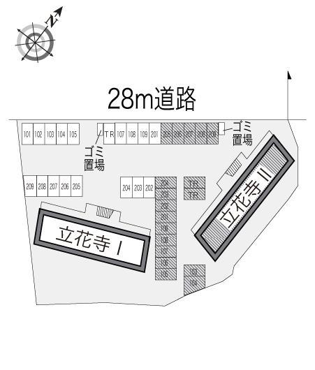 立花寺Ⅱ(13725)の駐車配置図