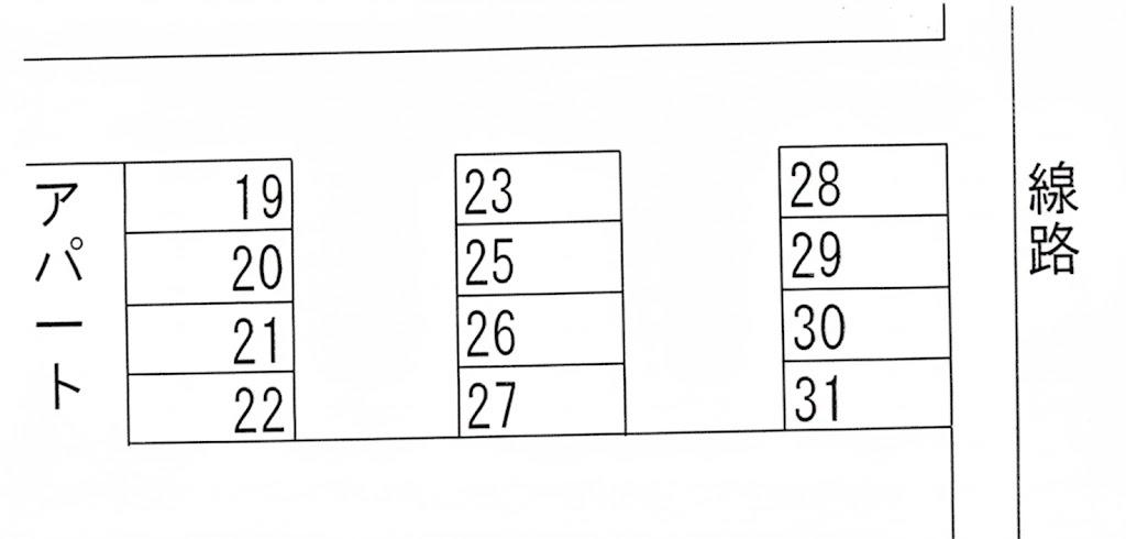 新宿3-6駐車場の駐車配置図