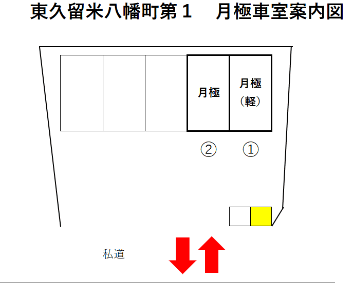 東久留米八幡町第1の駐車配置図