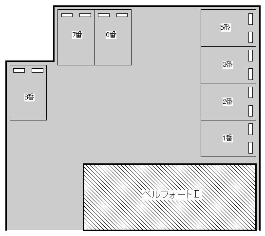 ベルフォートⅡ駐車場の駐車配置図