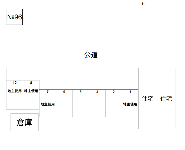No.96の駐車配置図