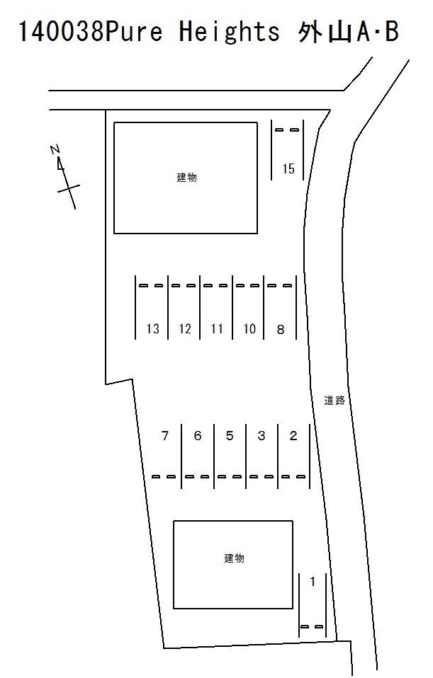 Pure Heights 外山A・Bの駐車配置図