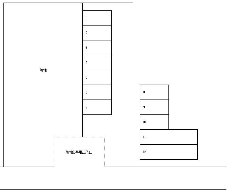恒藤月極駐車場の駐車配置図