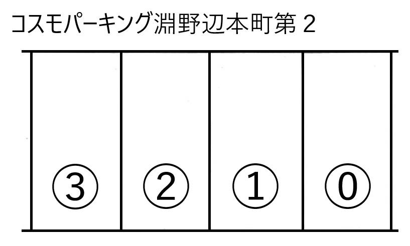 コスモパーキング淵野辺本町第2の駐車配置図