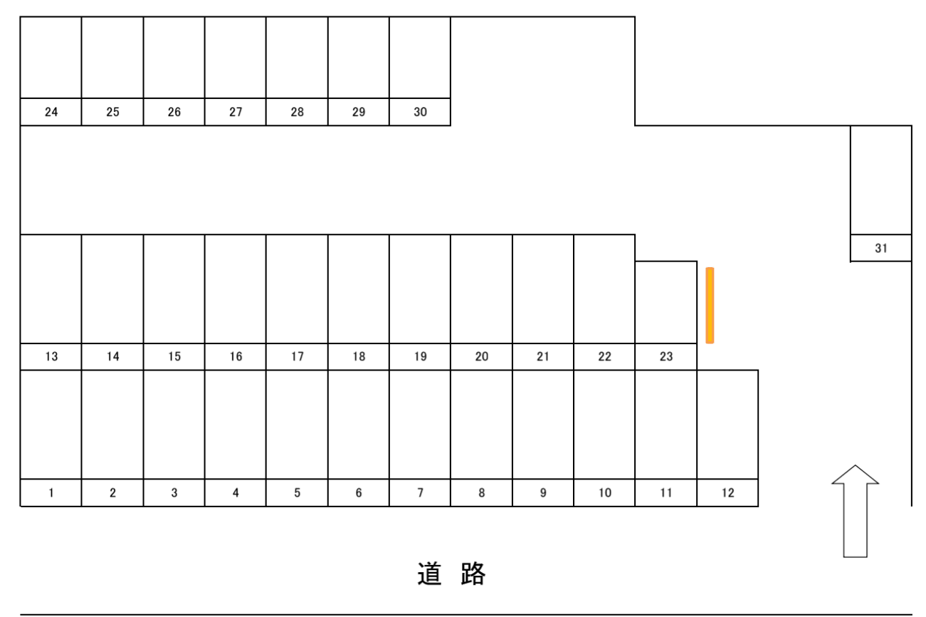 ニューいわきビル 駐車場の駐車配置図