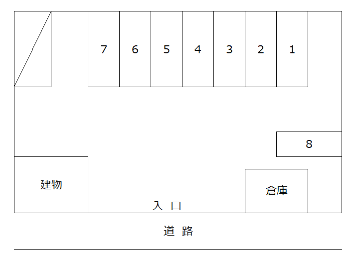 小泉駐車場の駐車配置図