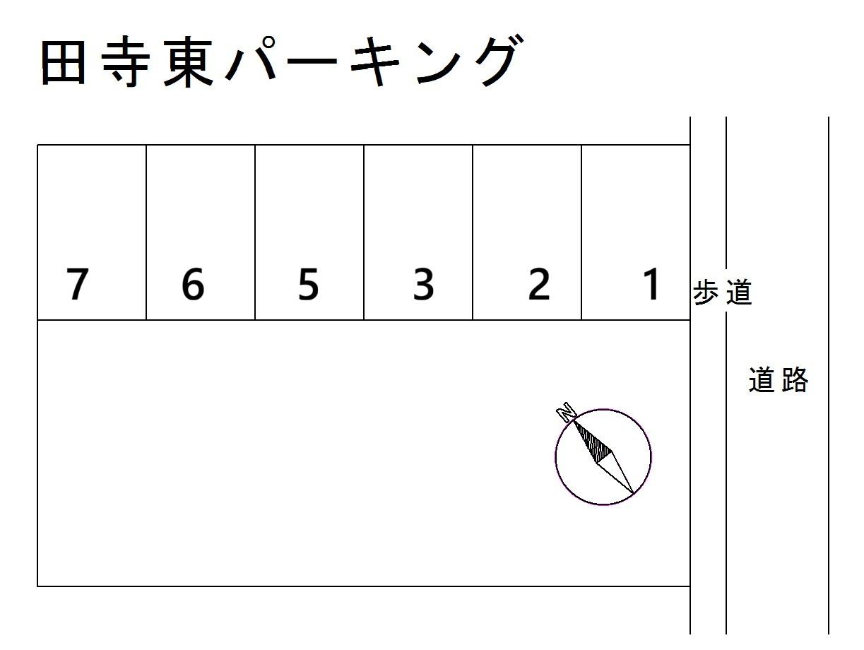 田寺東パーキングの駐車配置図