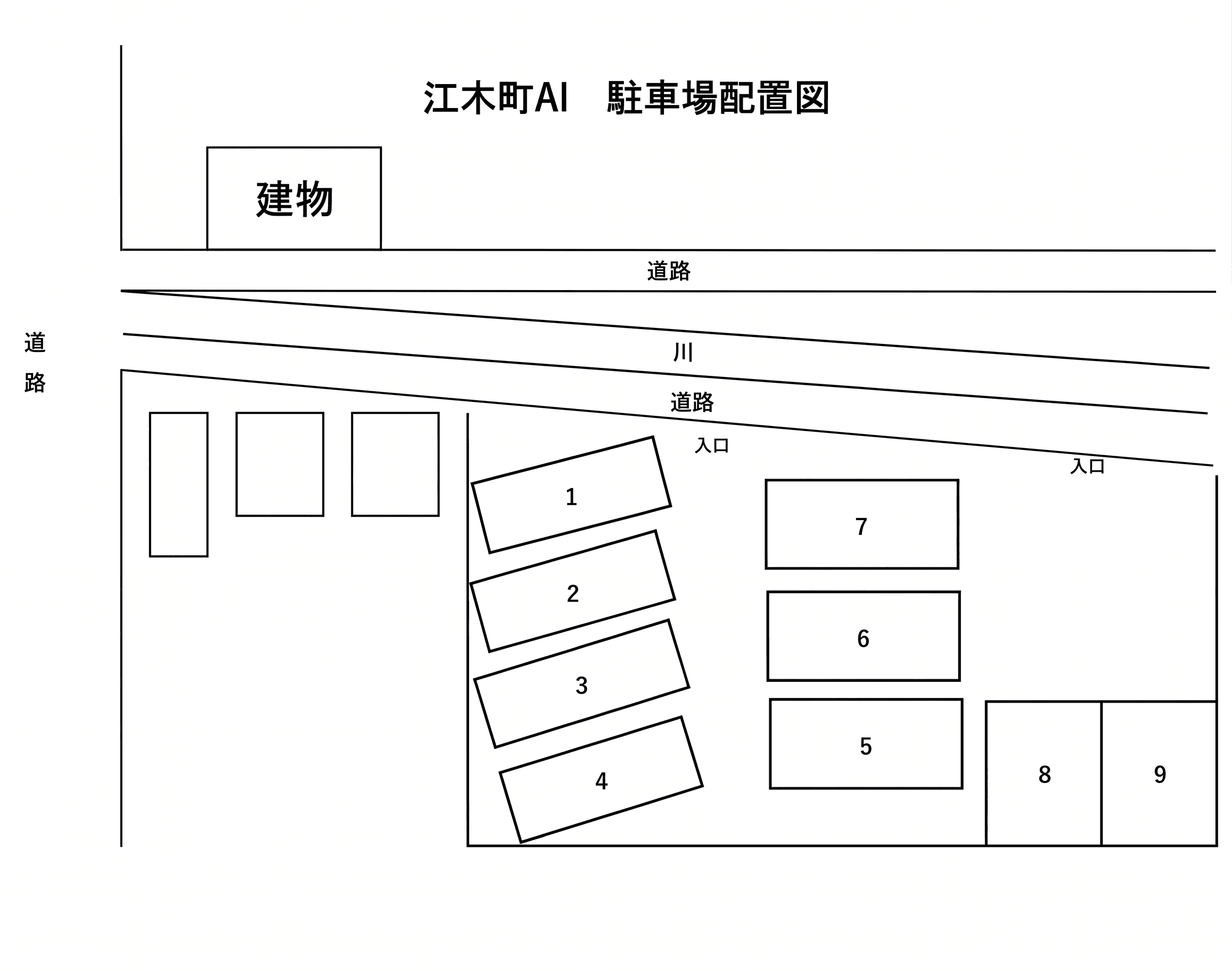 あさひ江木町A駐車場の駐車配置図