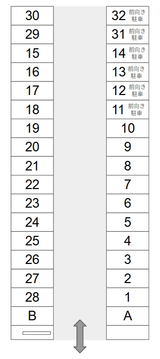近藤(尻掛)駐車場の駐車配置図