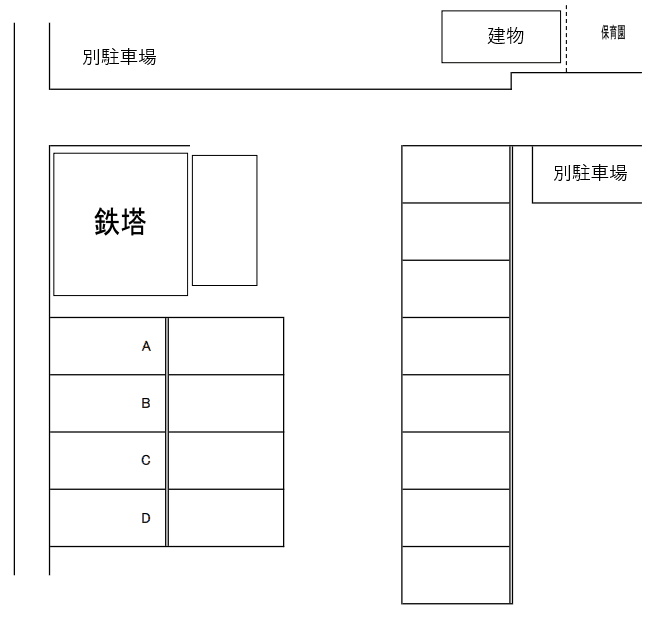 蓮沼第三パーキングの駐車配置図