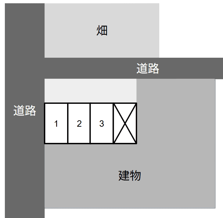 穂麦駐車場の駐車配置図