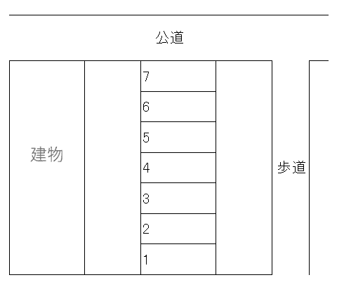 大津町陣内駐車場の駐車配置図