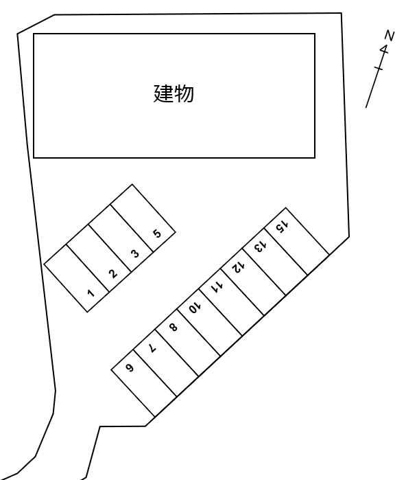 フォンド明坂別駐車場の駐車配置図
