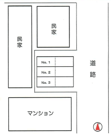 長町4丁目駐車場の駐車配置図