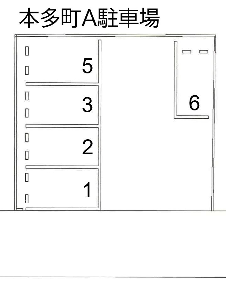本多町A駐車場の駐車配置図