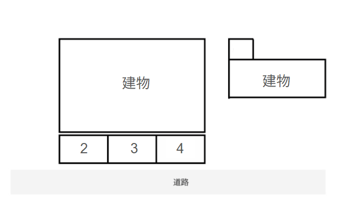 新川1-5 月極駐車場の駐車配置図