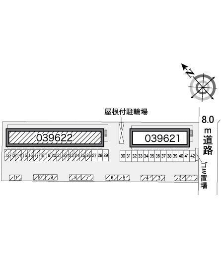 サザンクロスⅢ(39622)の駐車配置図