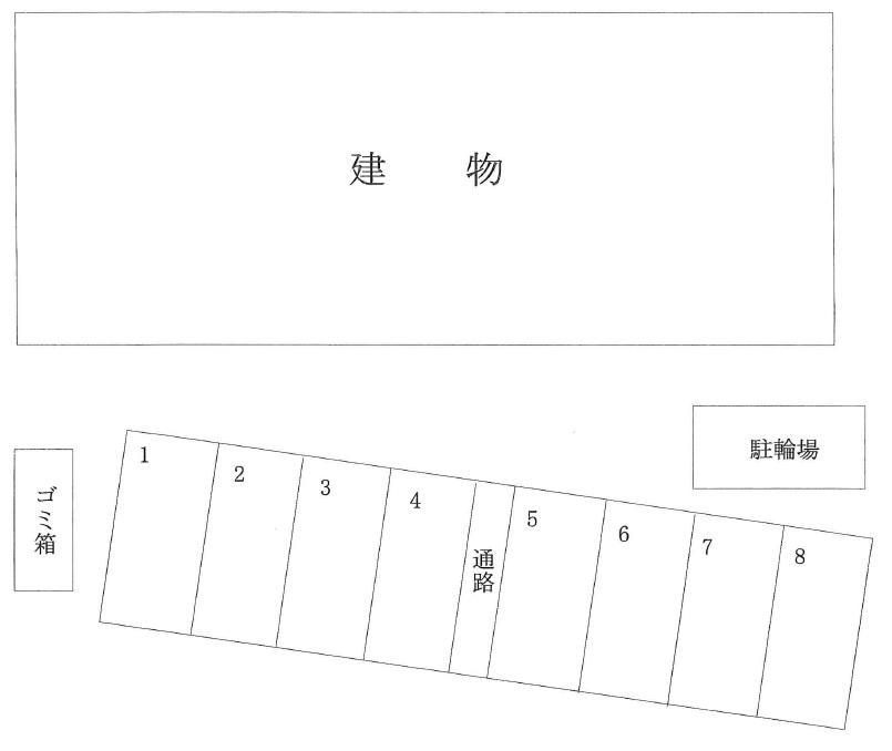 ウイングパストラル駐車場の駐車配置図