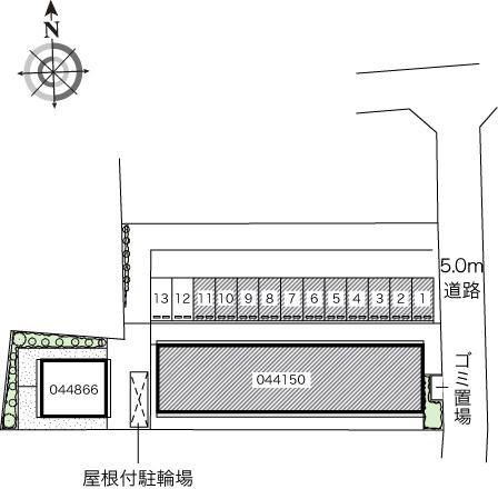 ボヌール(44150)の駐車配置図
