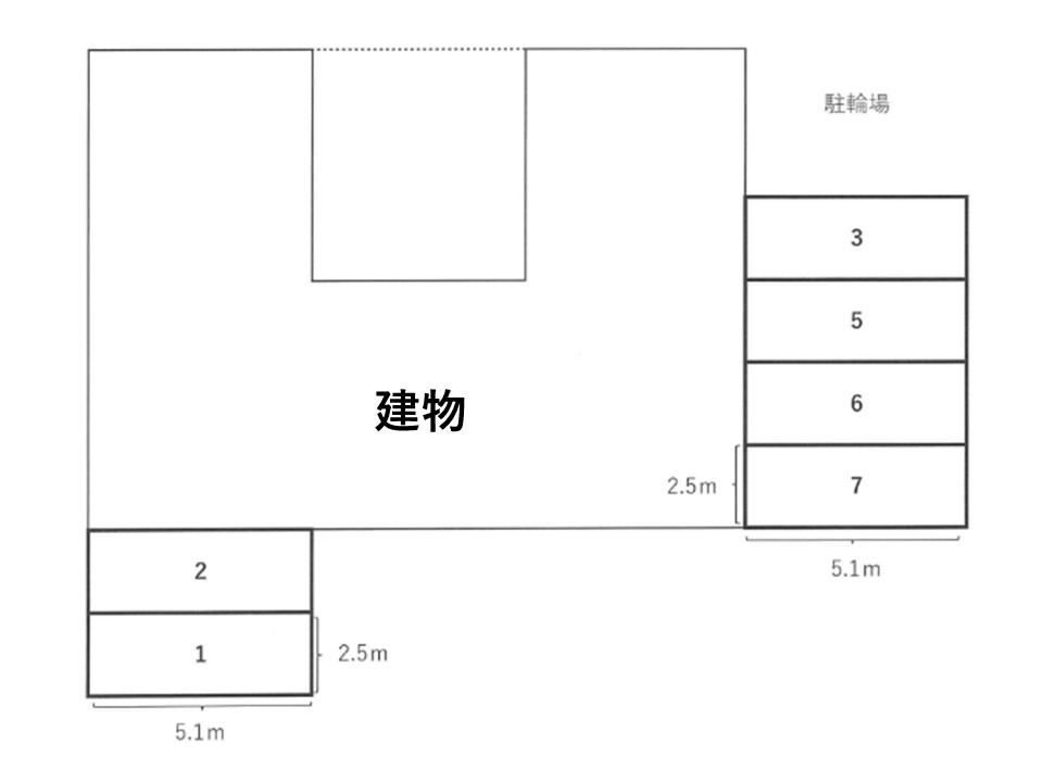 パークスクエア大久保の駐車配置図