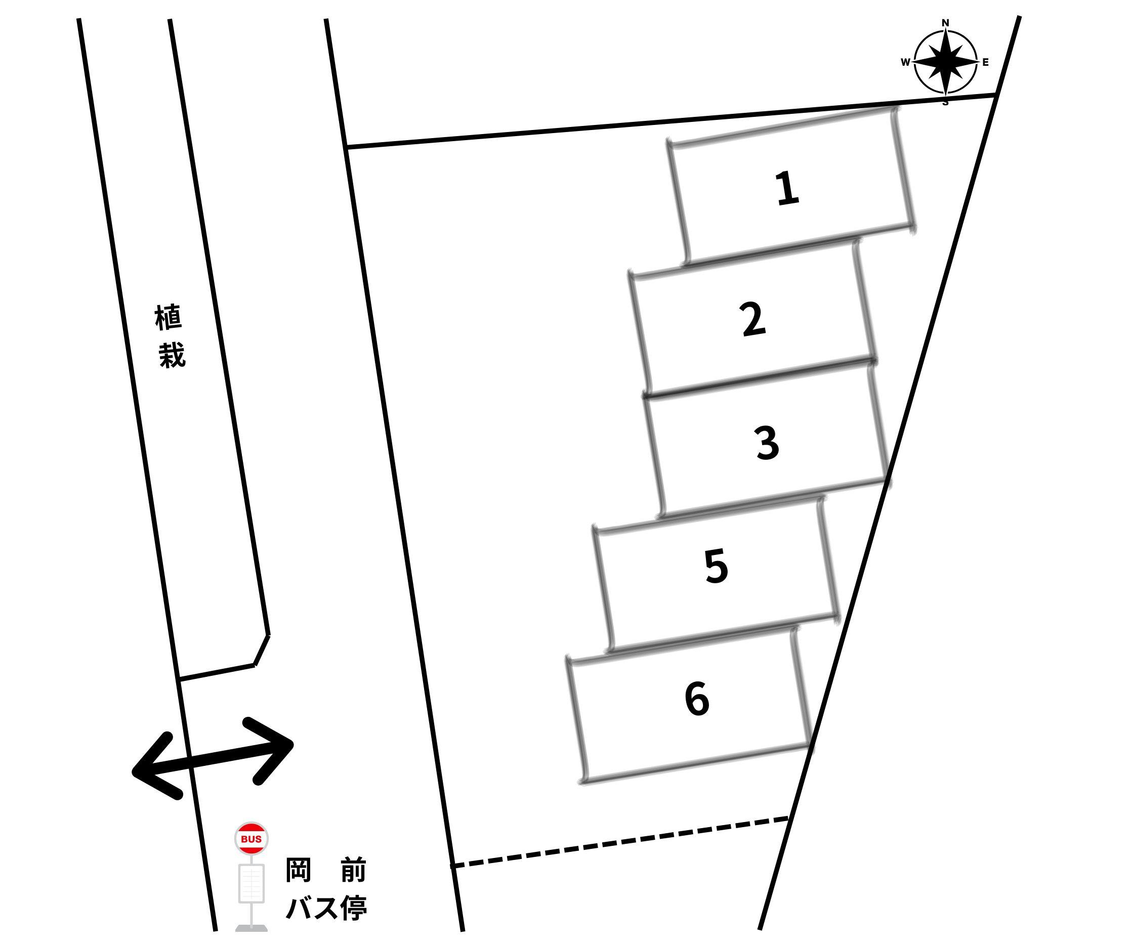 小島岡廻間駐車場の駐車配置図
