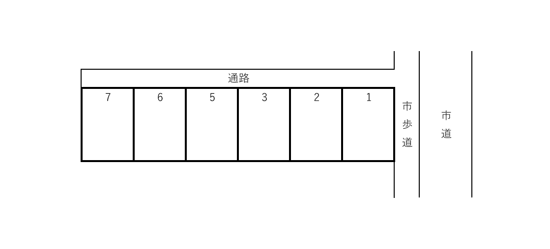 上之園駐車場の駐車配置図