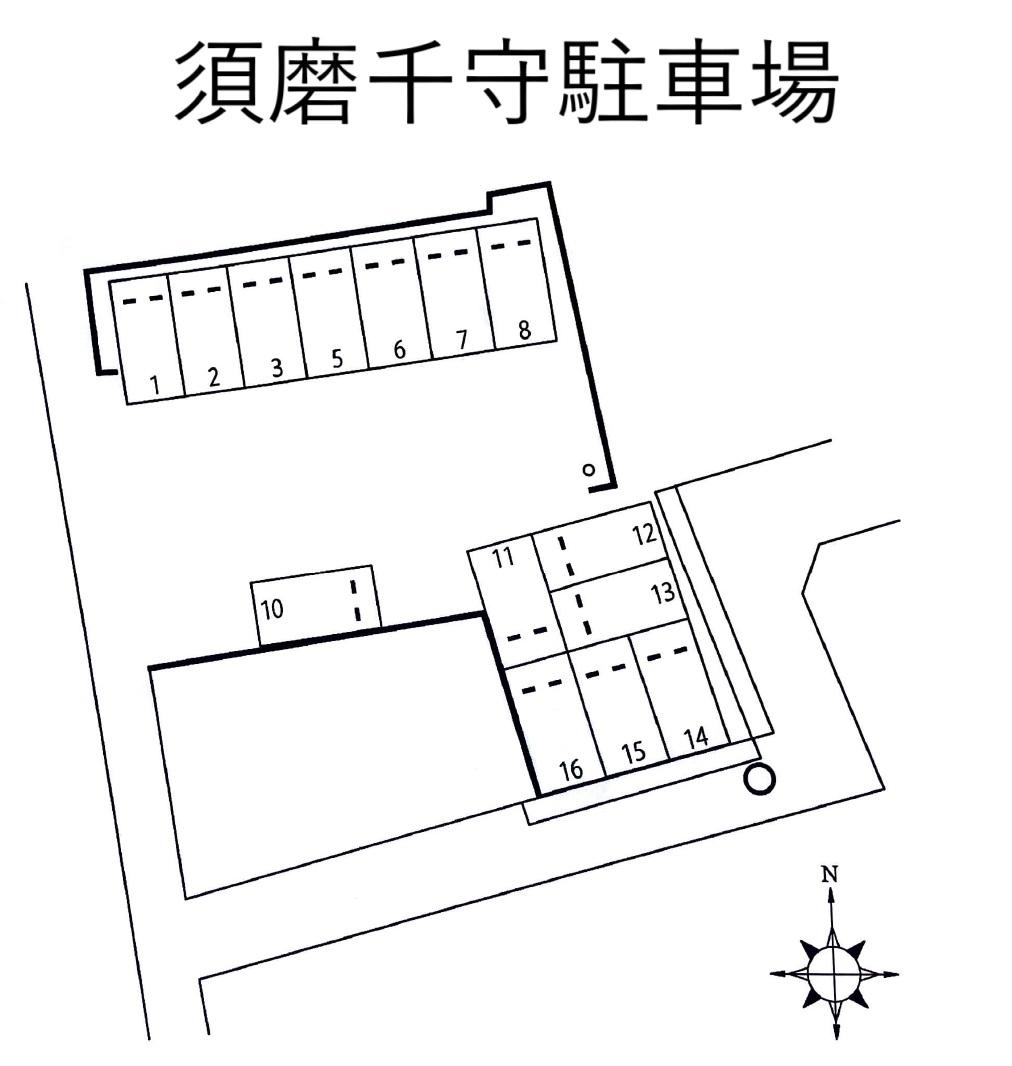 須磨千守駐車場の駐車配置図