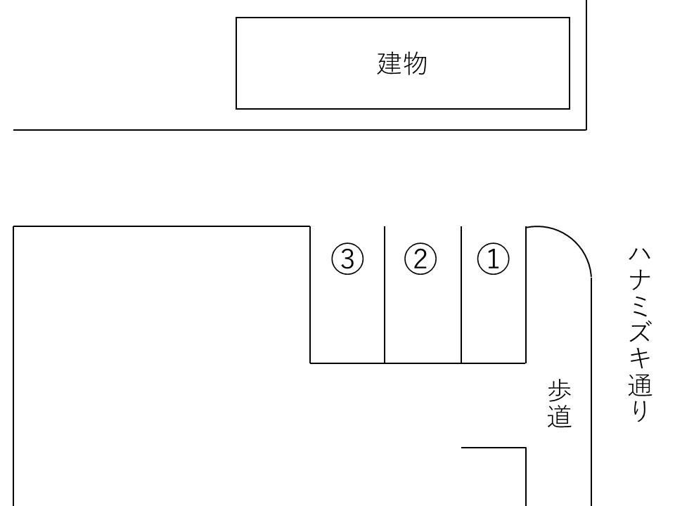 稲川駐車場の駐車配置図