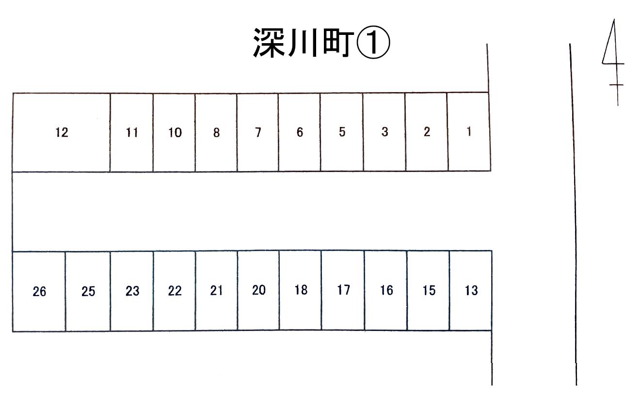 深川町①の駐車配置図