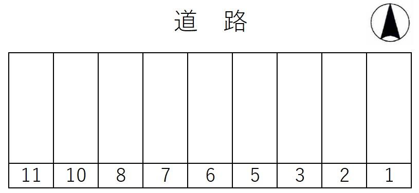 野本恵子様駐車場Ⅲの駐車配置図