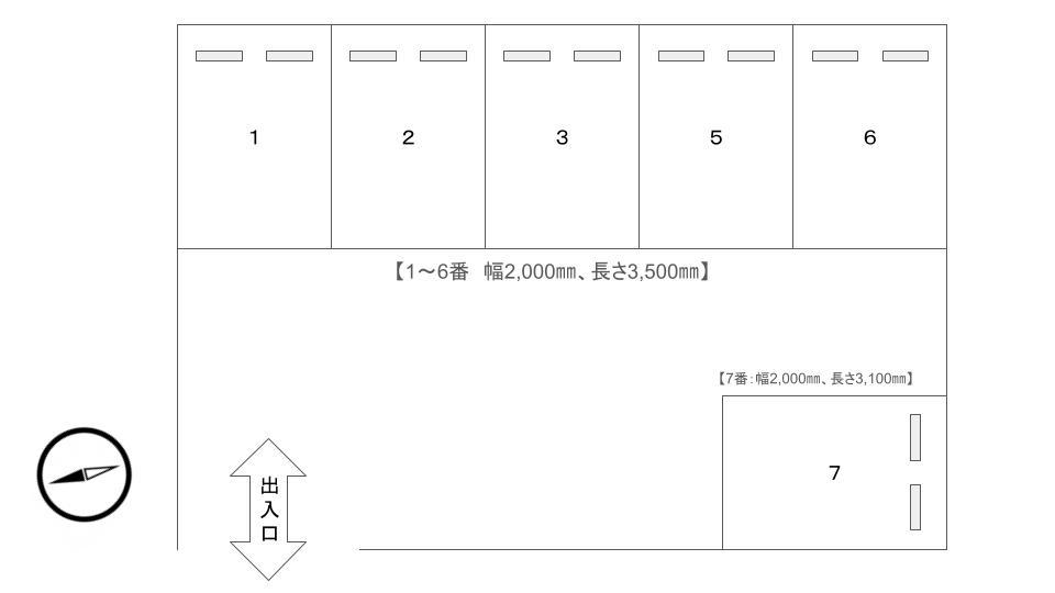 美鈴町軽専用駐車場の駐車配置図