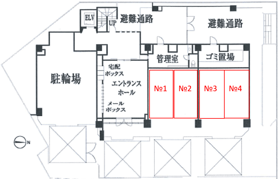 ルーブル桜新町の駐車配置図