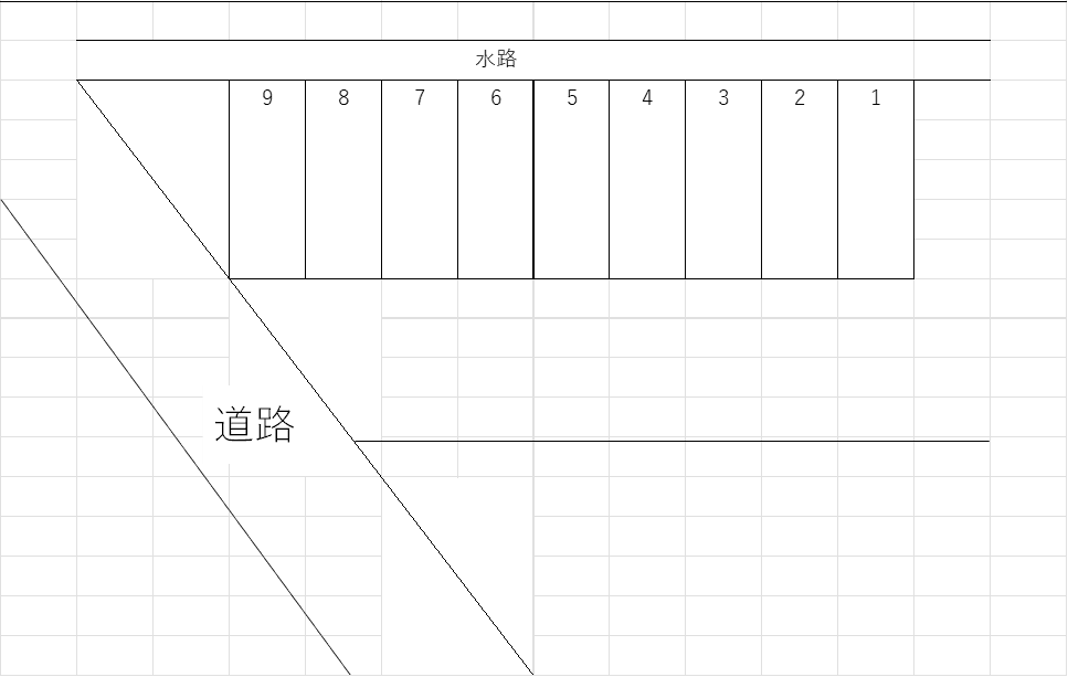 黒髪4丁目パーキングの駐車配置図