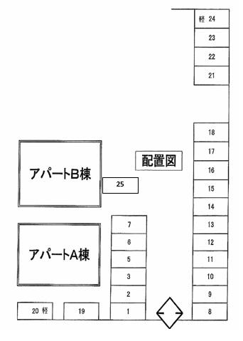 シティハイム飯田駐車場の駐車配置図