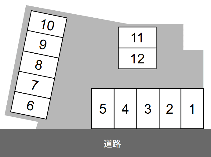 日永駅前M月極駐車場の駐車配置図