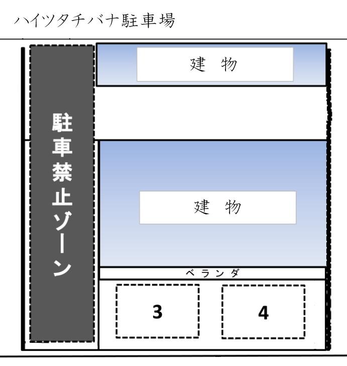 ハイツタチバナ駐車場の駐車配置図