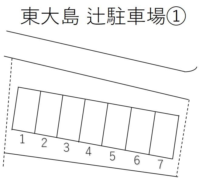 東大島 辻駐車場①の駐車配置図