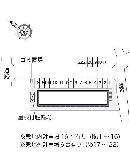 トゥクトゥク(26939) 敷地外駐車場の駐車配置図