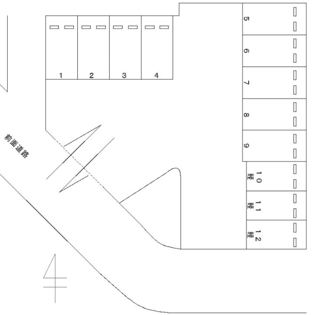 FK-Dパーキングさくら新坂町PS第1の駐車配置図