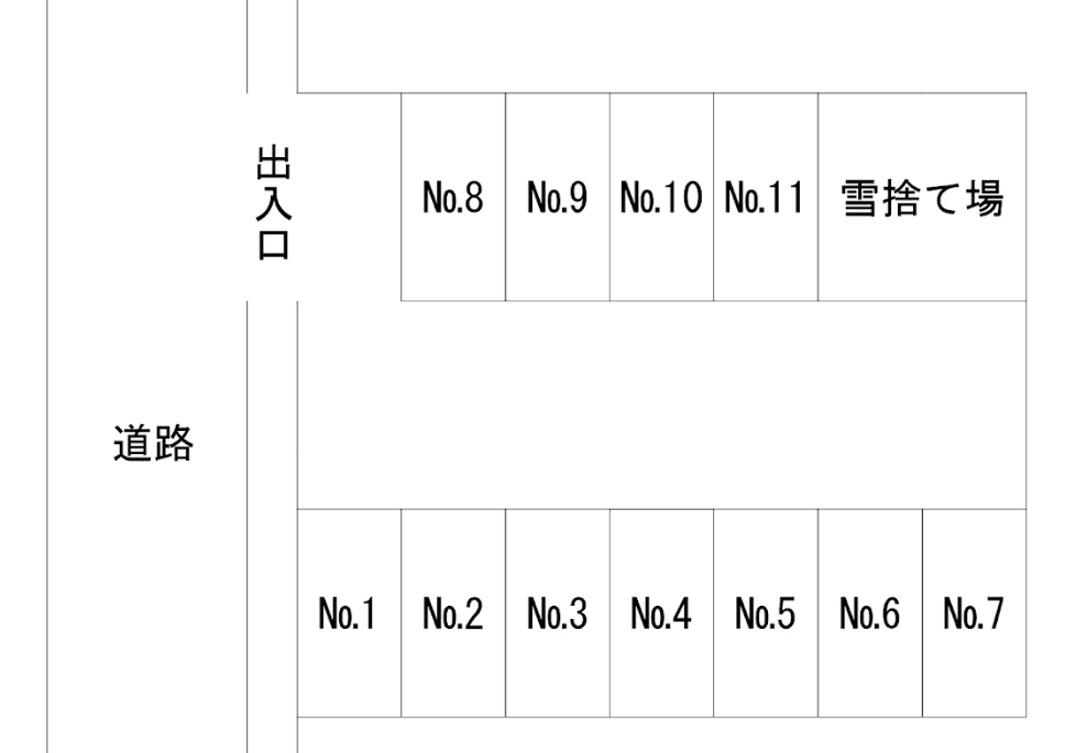 一番町駐車場の駐車配置図