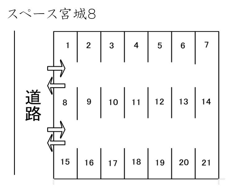 スペース宮城8の駐車配置図