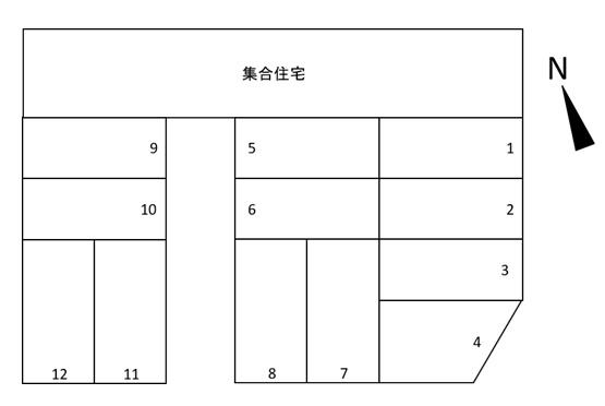 CRE平林南第1駐車場の駐車配置図