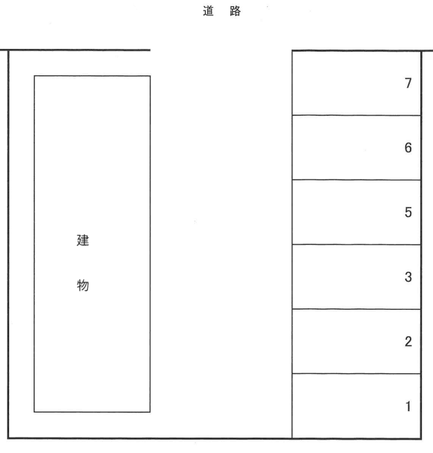 ハイツ皐月駐車場の駐車配置図