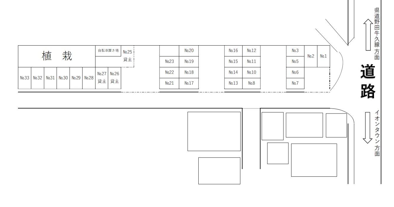 NAKATAパーキングの駐車配置図